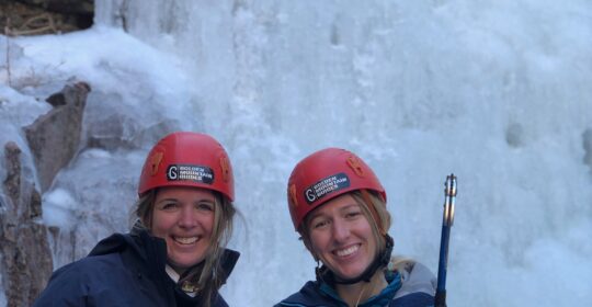 Clear Creek Canyon ice climbing students in Golden Colorado