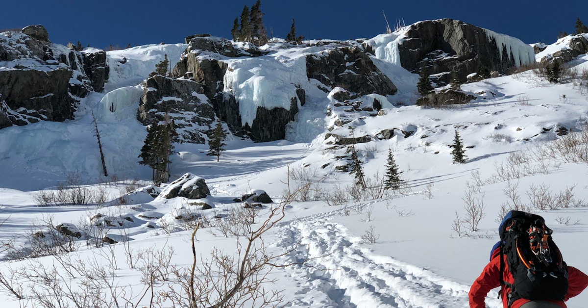 Lincoln Falls ice climbing in Breckenridge Colorado