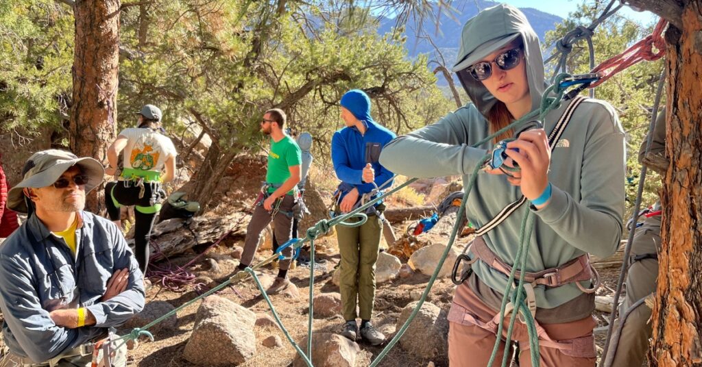 Rock climbing rescue course in Colorado