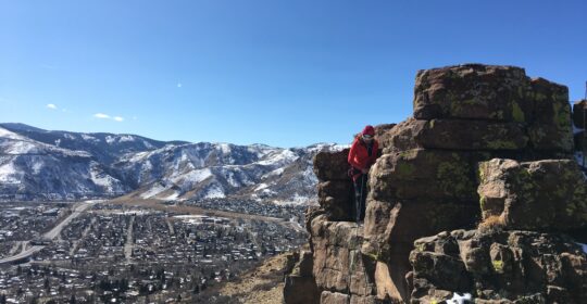 A guide working at North Table Mountain in Golden Colorado