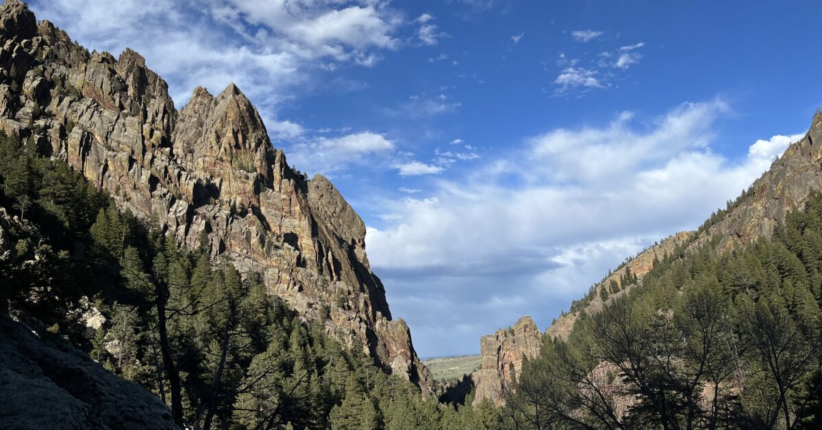 Redgarden Wall and the The Bastille in Eldorado Canyon State Park