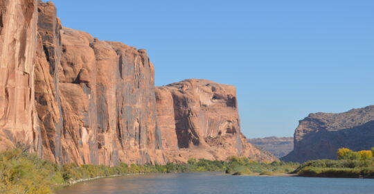 A beautiful view of Wall Street and the Colorado River in Moab Utah