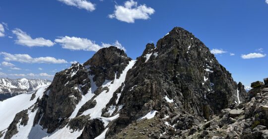 The view from the saddle between Pettingell Peak and the Citadel in Colorado