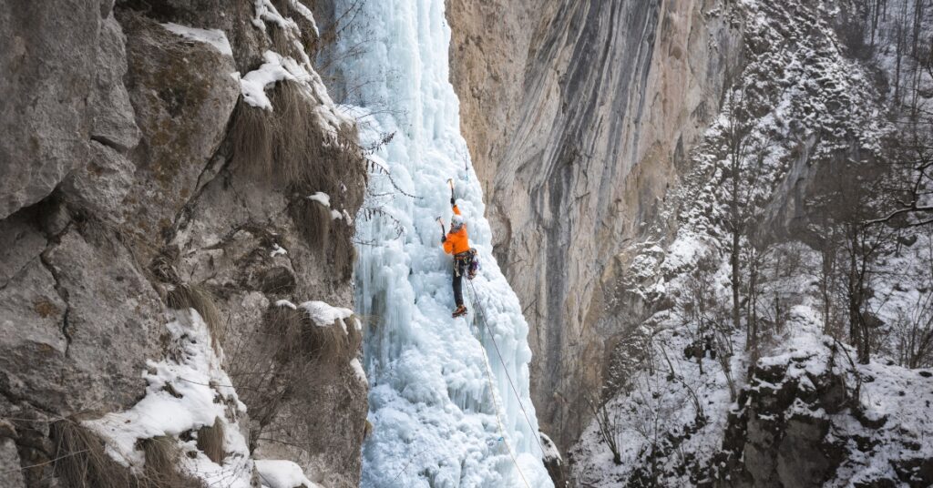 Privately guided ice climbing trips in Colorado