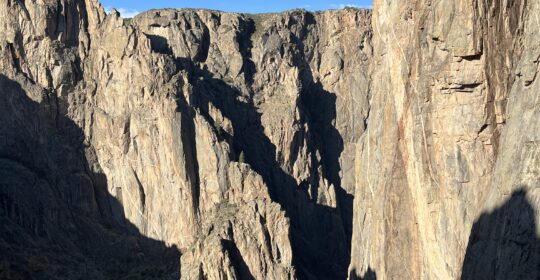 Rock climbing in The Black Canyon of the Gunnison in Colorado