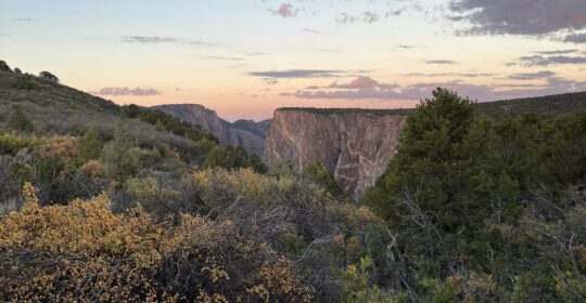 The Black Canyon of the Gunnison at sunrise