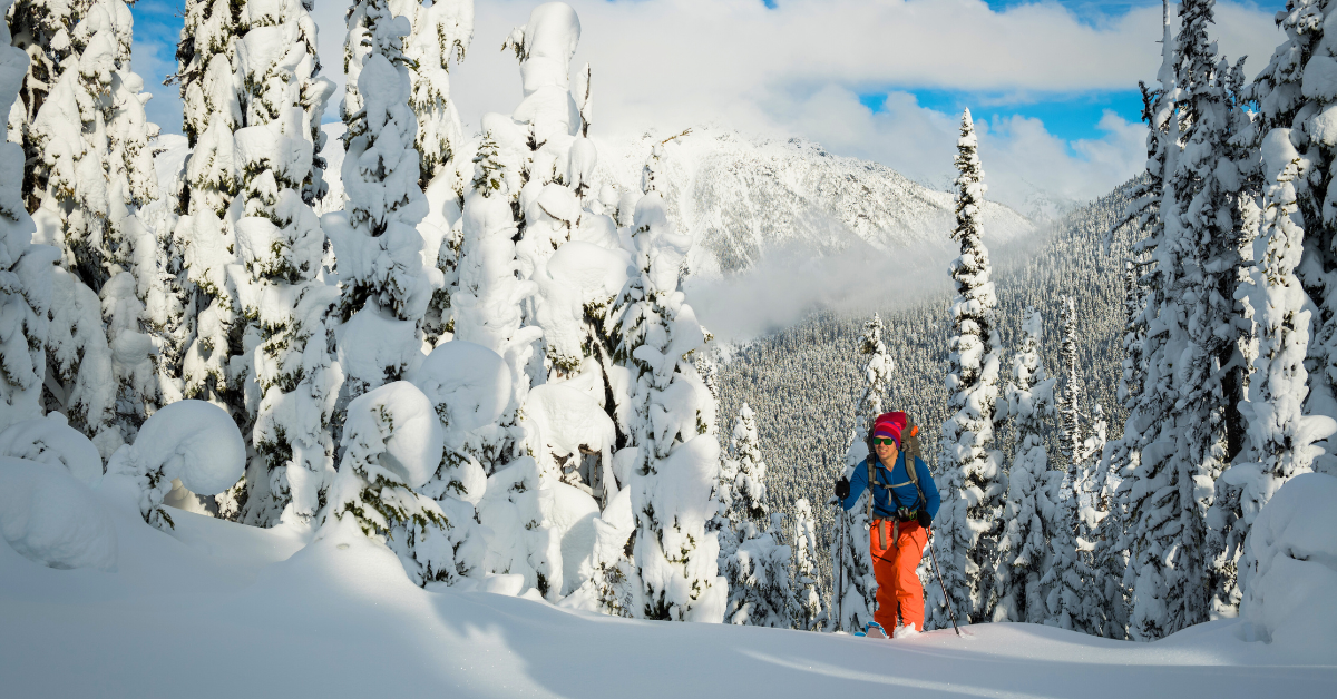 backcountry ski essentials student skinning up slope