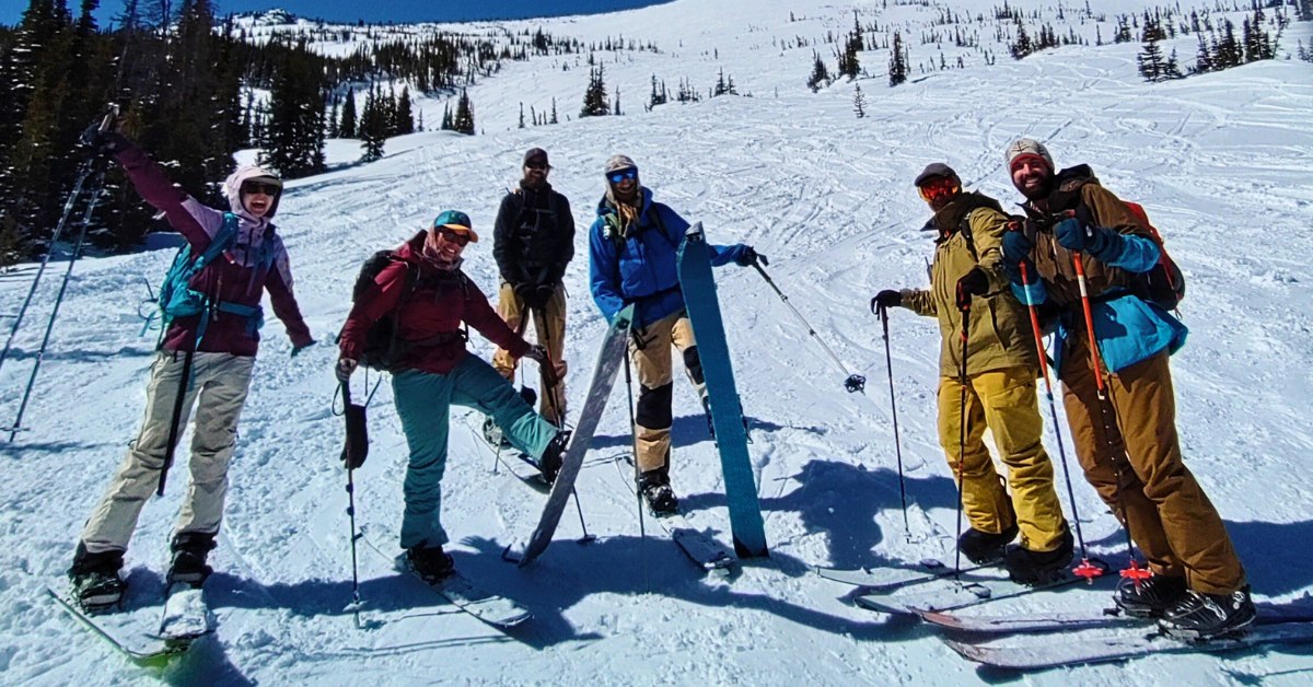 backcountry ski riders on a Colorado classic ski tour