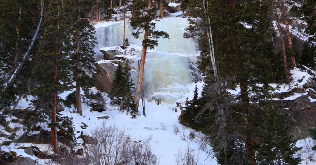 Perfect ice for a full day ice climbing trip in Rocky Mountain National Park