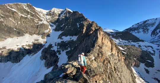 Mountaineering in on mt ypsilon in rmnp