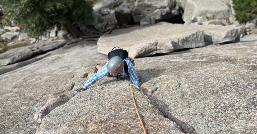 Climber in Rocky Mountain National Park Lumpy Ridge